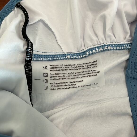 B2prity Blue/Black Slimming Halter One Piece Swimsuit Woman Size Large - Picture 3 of 10